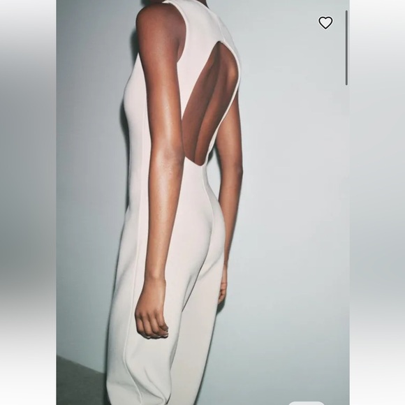 NWT Zara long crepe jumpsuit - Picture 3 of 8